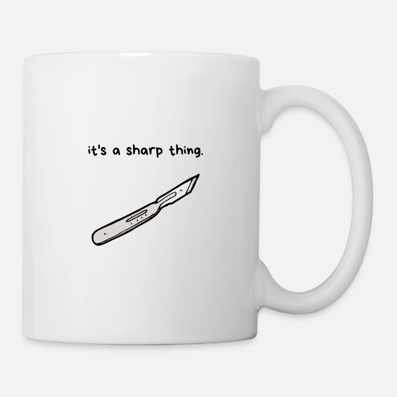 it's a sharp thing | Design saying motif foot care - Mug - white