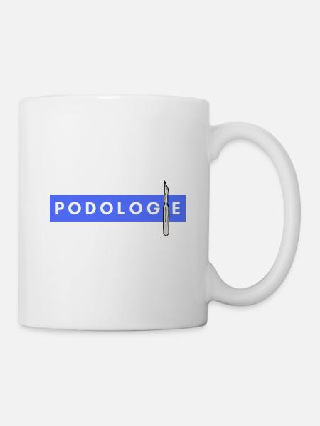 Podologie minimal bleu | Logo Motif Podologie - Mug blanc - blanc