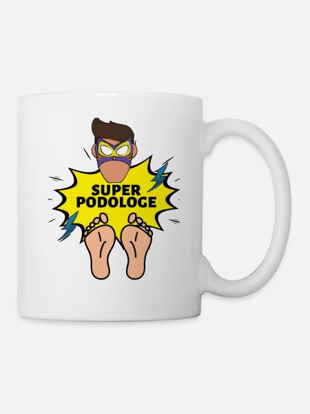 SUPER PODOLOGUE Style 1 | Drôle disant PODOLOGIE - Mug blanc - blanc