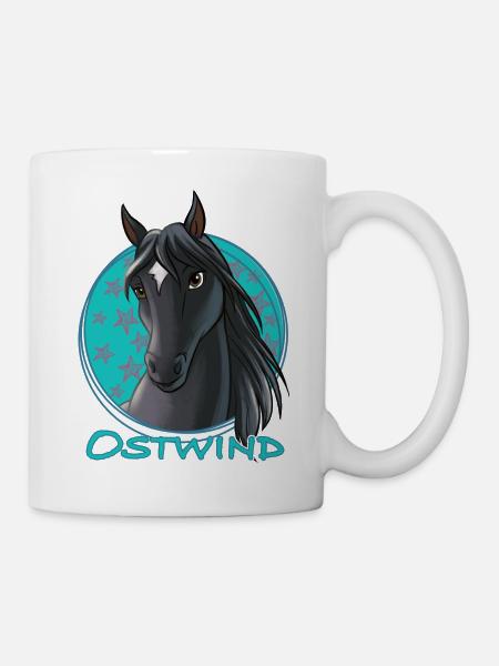 Ostwind Pferd Porträt - Tasse - Weiß