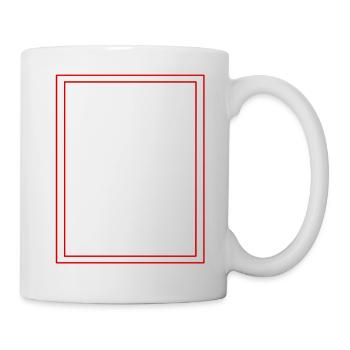Frame / Abstract / Line / Pattern / Trend / Red - Mug - white - Right