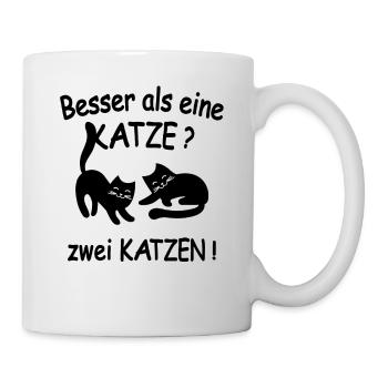Katzensprüche Katze Katzen Geschenk - Tasse - Weiß - Rechts