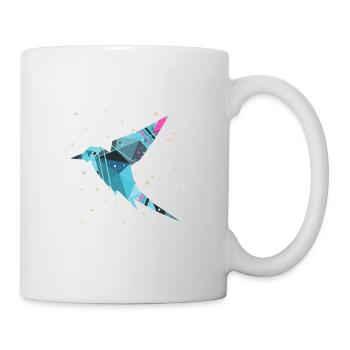 Abstrakt Vogel - Tasse - Weiß - Rechts