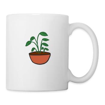 Pflanze - Tasse - Weiß - Rechts