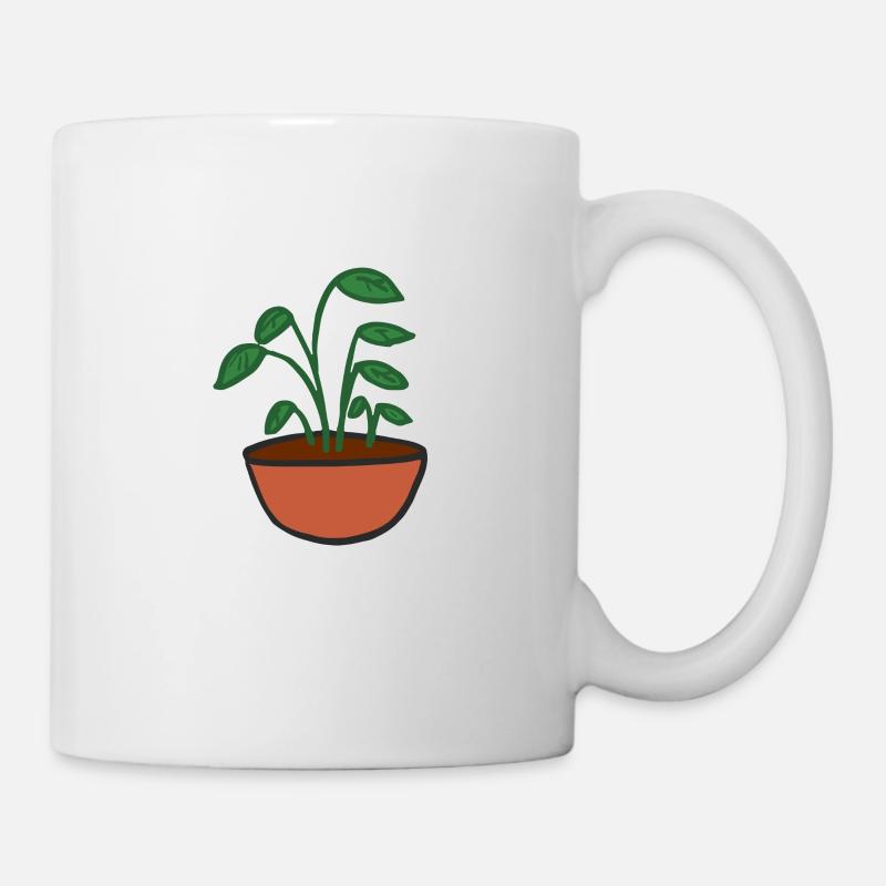 Pflanze - Tasse - Weiß