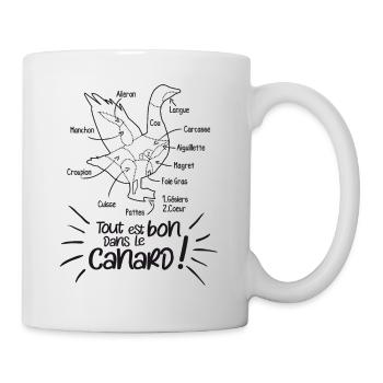 Tout est bon dans le canard ! - Mug blanc - blanc - Droite