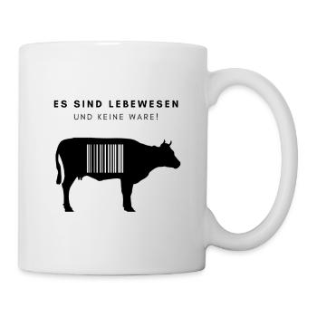 Es sind Lebewesen und keine Ware EDITION: Kuh - Tasse - Weiß - Rechts