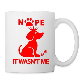Chien chien - Mug blanc - blanc - Droite