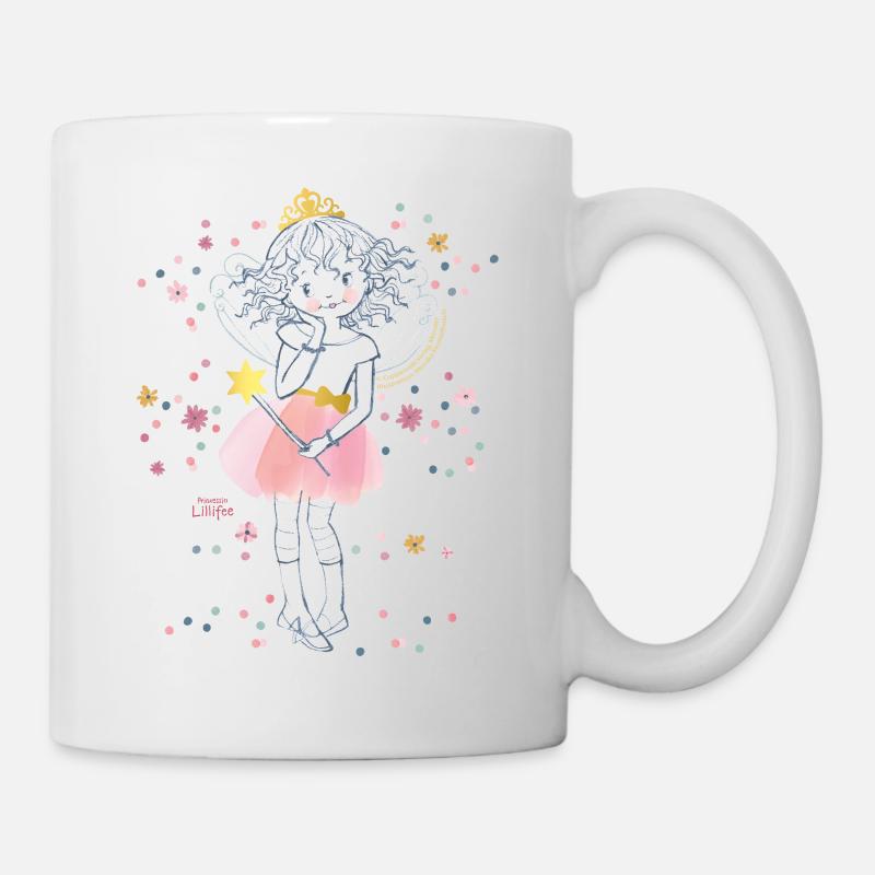 Prinzessin Lillifee Pose mit Glitzer und Konfetti - Tasse - Weiß