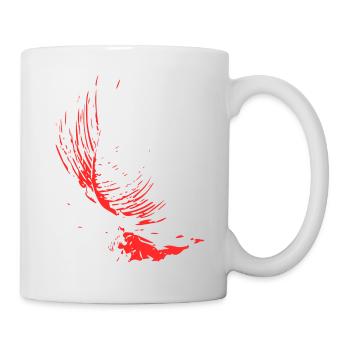 Abstract Design / Line / Pattern / Nature / Red - Mug - white - Right