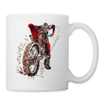 Moto-Cross - Tasse - Weiß - Rechts
