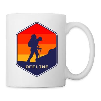 Hiking, climbing, climb, walking, mountain, hike, - Tasse - Weiß - Rechts