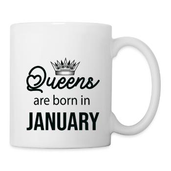 Queens Are Born In January - Mug - white - Right
