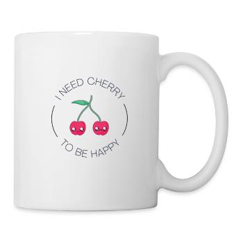 I need cherry to be happy - Mug blanc - blanc - Droite