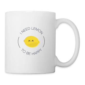 I need lemon to be happy - Mug blanc - blanc - Droite