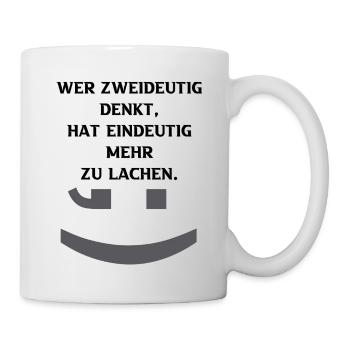 Zweideutig, eindeutig - Tasse - Weiß - Rechts