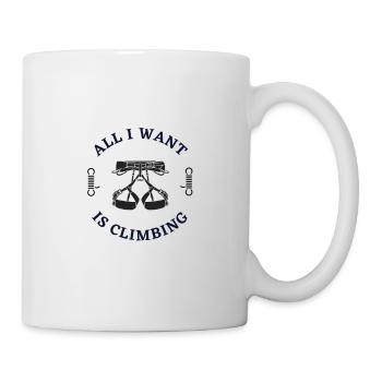 All i want is climbing with good harness - Mug - white - Right