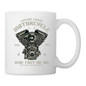 Moto - Mug blanc - blanc - Droite