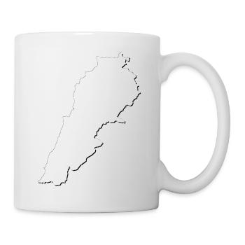 Lebanon map as an outline - Mug - white - Right