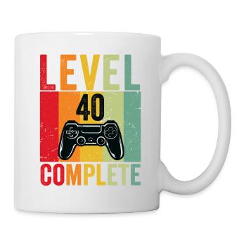 40e anniversaire 40 ans 1981 Gaming Level Complete - Mug blanc - blanc - Droite