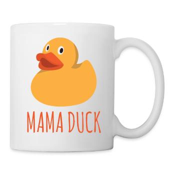 Funny Mama Duck Rubber Ducky Family Matching - Tasse - Weiß - Rechts