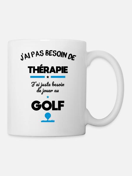 Golf - Pas besoin de thérapie besoin de jouer golf - Mug blanc - blanc