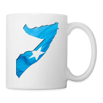 Somalia Flagge in der Somalia Landkarte - Tasse - Weiß - Rechts