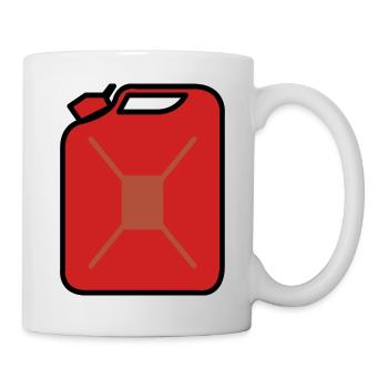 Kraftstoffdose - Rot - Tasse - Weiß - Rechts