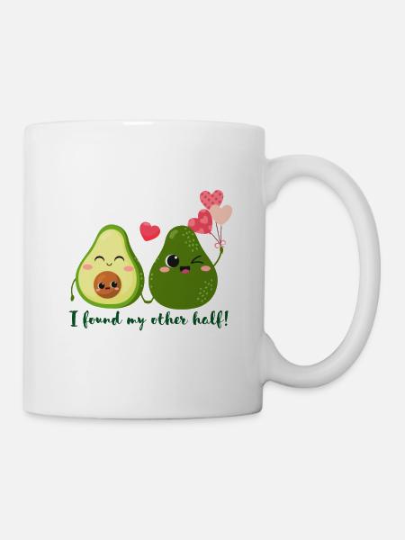 J'ai trouvé ma moitié! Dessin original - Mug blanc - blanc
