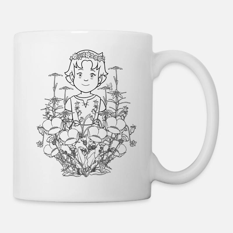 Heidi Mit Pflanzen - Tasse - Weiß