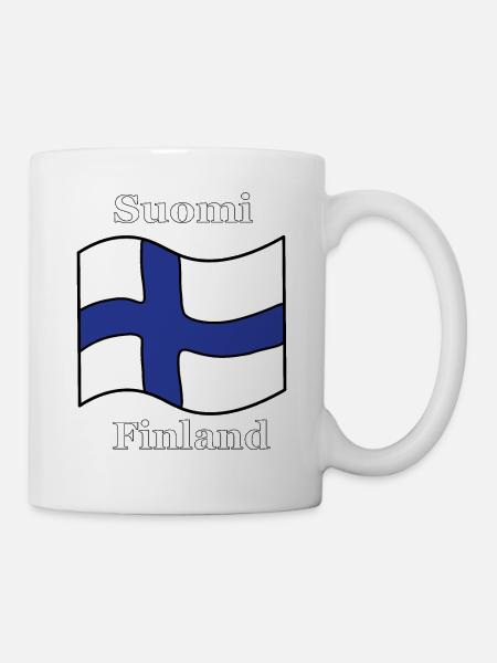 Finlande Drapeau de la Finlande - Mug blanc - blanc