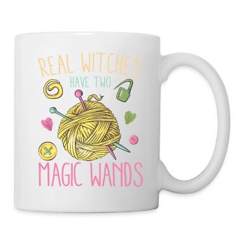 Stricken für Frauen Lustige Geschenke für Stricker - Tasse - Weiß - Rechts
