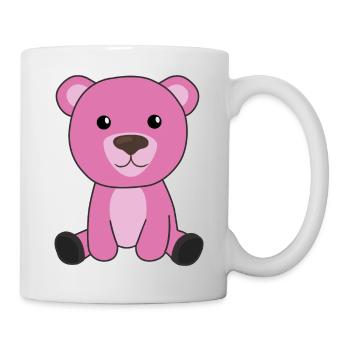 pink bear colorful bears cute animals teddy - Mug - white - Right