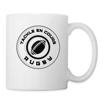 Rugby Ballon Tackle in Progress - Tasse - Weiß - Rechts