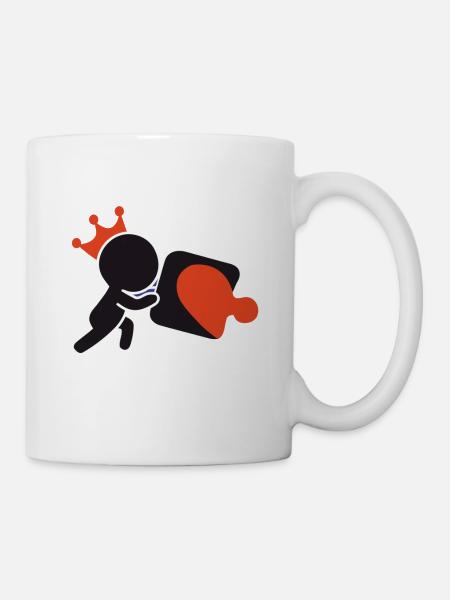 puzzle roi - Mug blanc - blanc