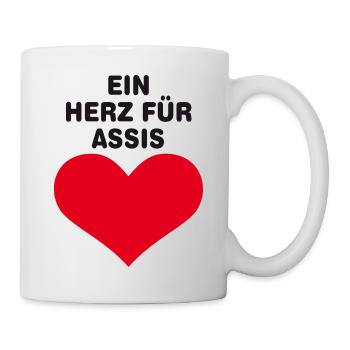 Ein Herz für Assis - Tasse - Weiß - Rechts