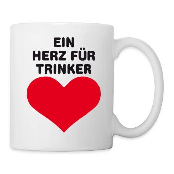 Ein Herz für Trinker - Tasse - Weiß - Rechts