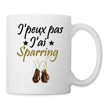 J'peux pas j'ai sparring boxe mma cadeau gants - Mug blanc - blanc - Droite