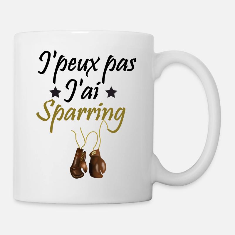 J'peux pas j'ai sparring boxe mma cadeau gants - Mug blanc - blanc