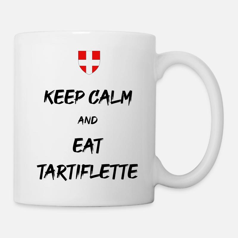 Keep calm and eat tartiflette noir - Mug blanc - blanc