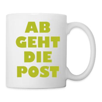 Ab geht die Post - Tasse - Weiß - Rechts