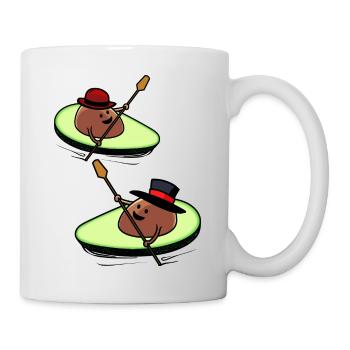 Kayak Avocado Race Paddle Boat Rowing Sporty - Mug - white - Right