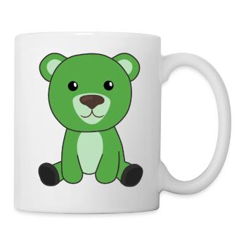 green bear colorful bear cute animals bears - Mug - white - Right