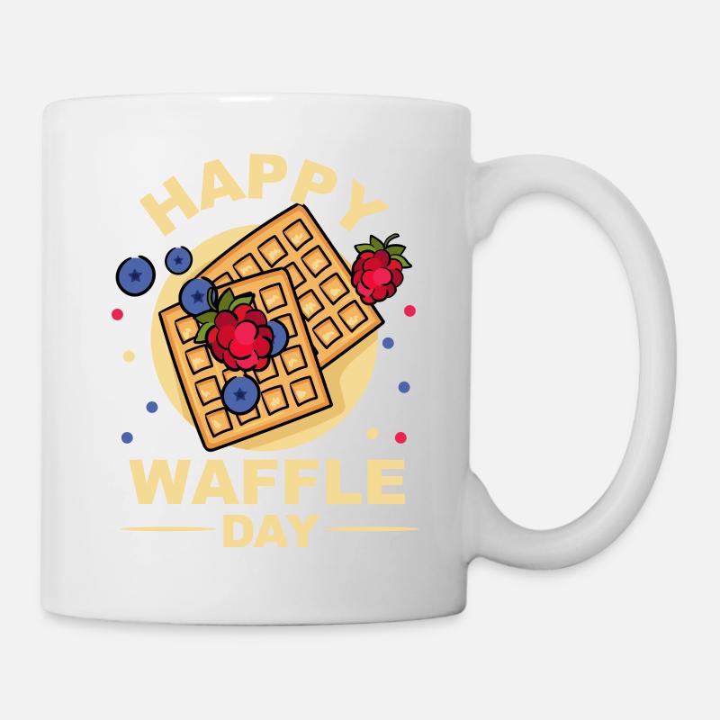 Waffel Tag - Tasse - Weiß