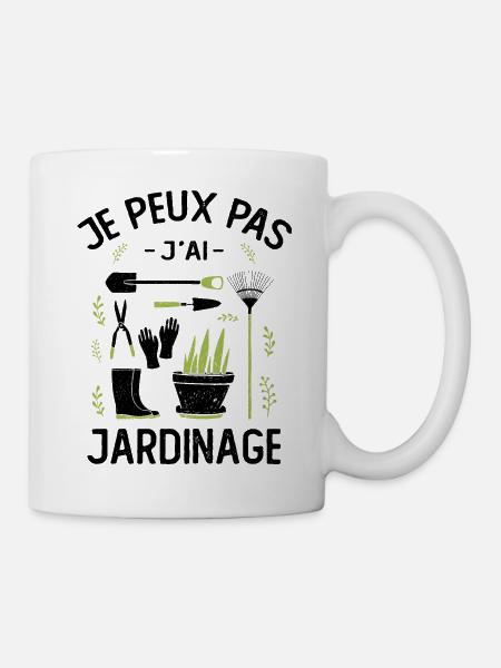Je Peux Pas J'ai Jardinage - Mug blanc - blanc