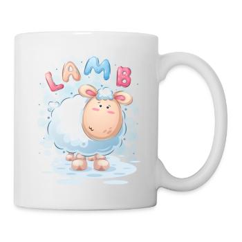 Lamm - Tasse - Weiß - Rechts