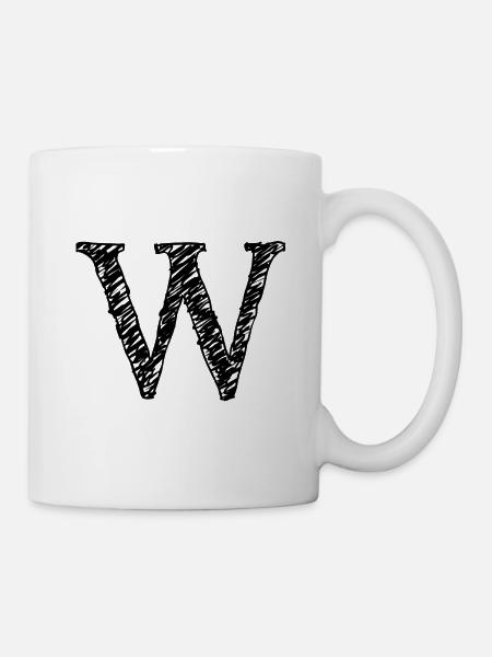 W - Tasse - Weiß