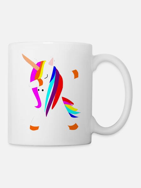 dabbing licorne licorne - Mug blanc - blanc