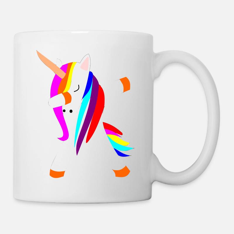 dabbing licorne licorne - Mug blanc - blanc