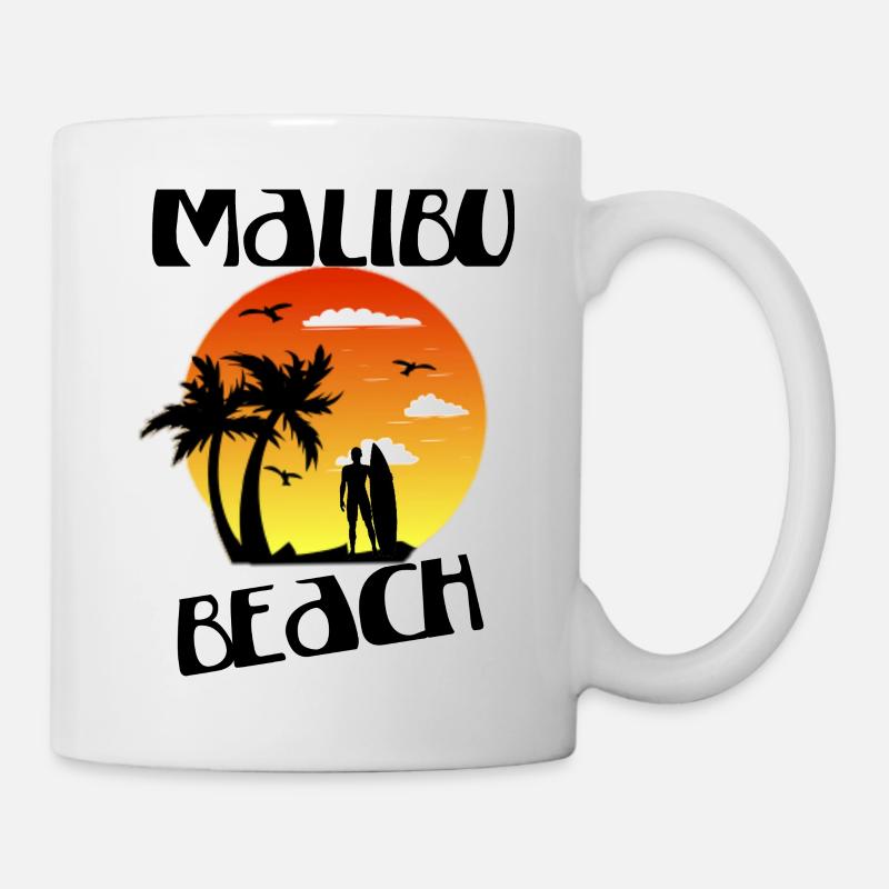 Malibu Beach été cadeau - Mug blanc - blanc